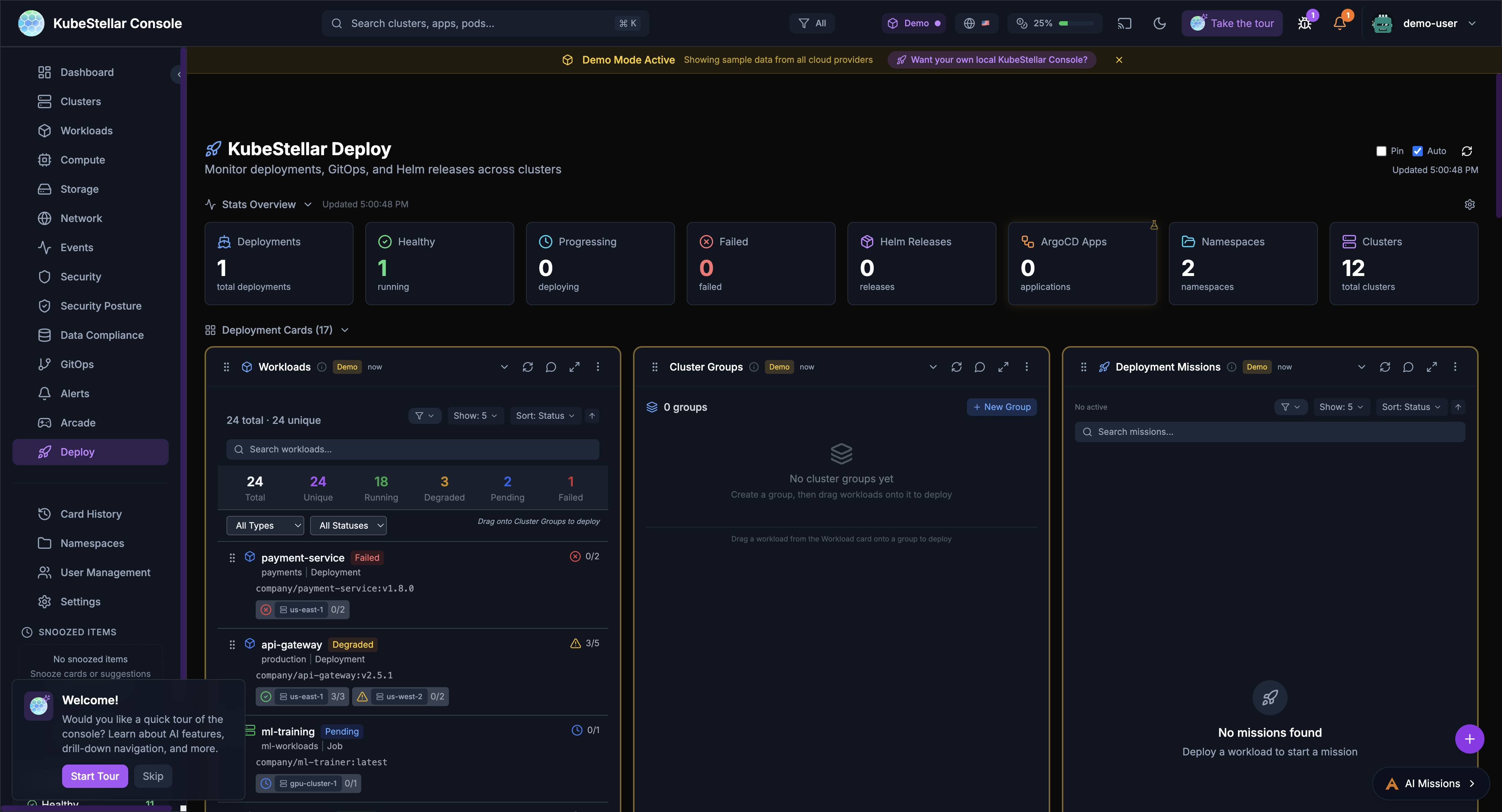 Deploy Dashboard